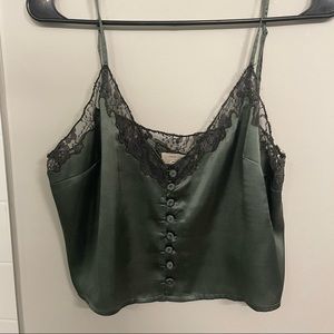 Urban Outfitters Silk Top with Lace